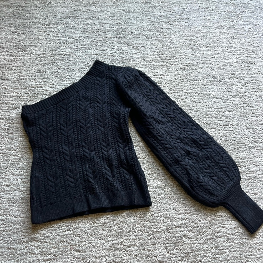 Soho black one-shoulder sweater
